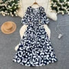 V-Neck Tunic Slim Casual Midi Dress