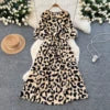V-Neck Tunic Slim Casual Midi Dress