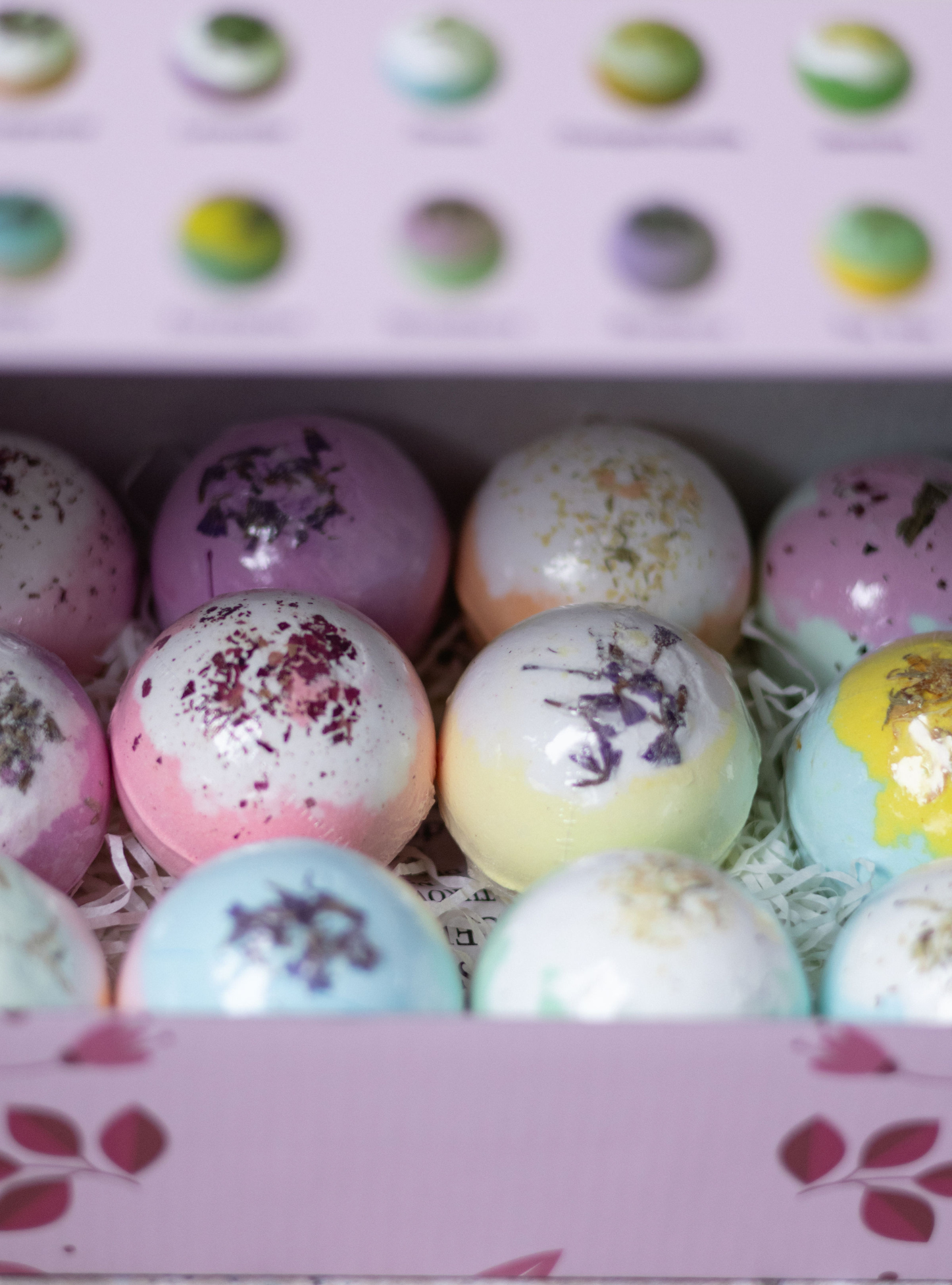 EvolutionUSA Inspire Bath Bombs for Women & Girls – 12 Flower Topped Bath Bombs Girls, Lush Womans Bathbomb Set, Organic Bath Fizzers, Luxury Gift Mothers Day, Birthday, Valentines, Easter or Self Care