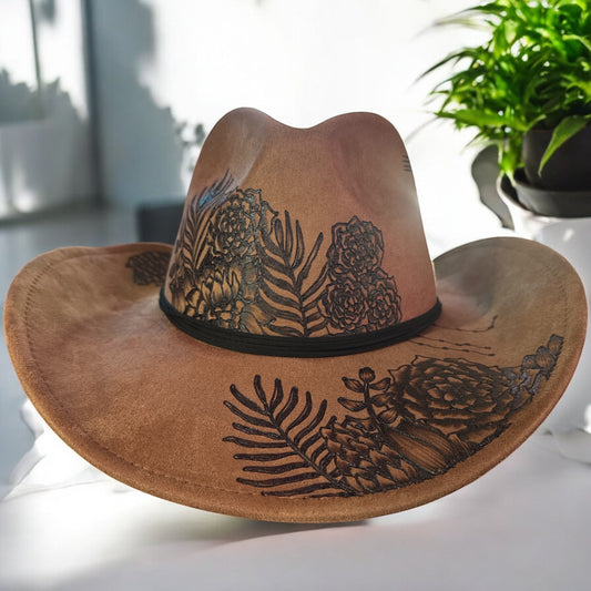 Jade - Burned Cowboy (Swoop) Hat
