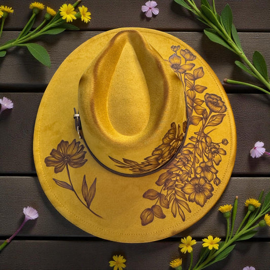 Honestly Wild - Burned Wide Brim Fedora