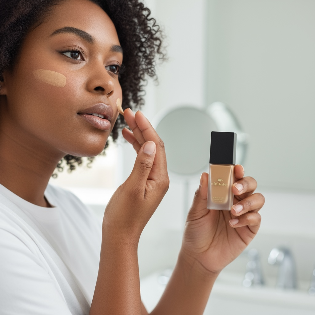 Shade #3 light skin, fair with neutral undertones.