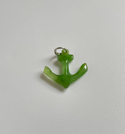 Jade Anchor Charm, 15mm