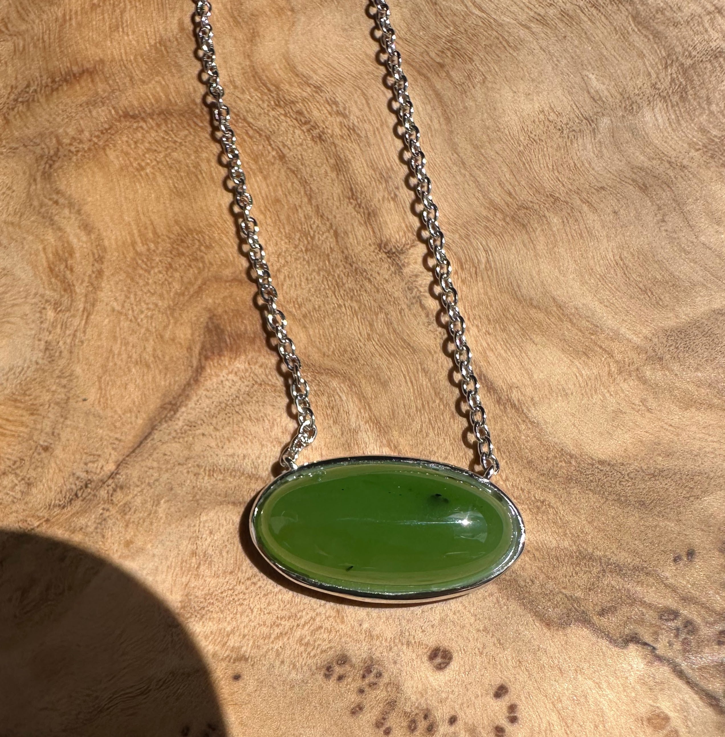Canadian Jade and Silver Pendant - 2477