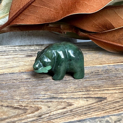 Bear Special with Jade Fish, 1.5"
