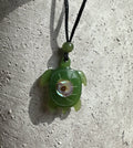 Jade Turtle and Abalone Pendant