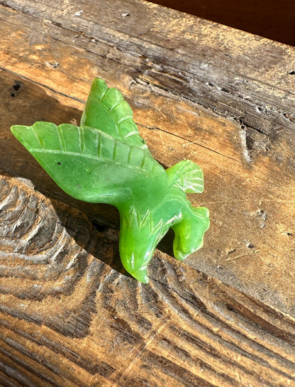 Canadian Jade Eagle Brooch - 40mm
