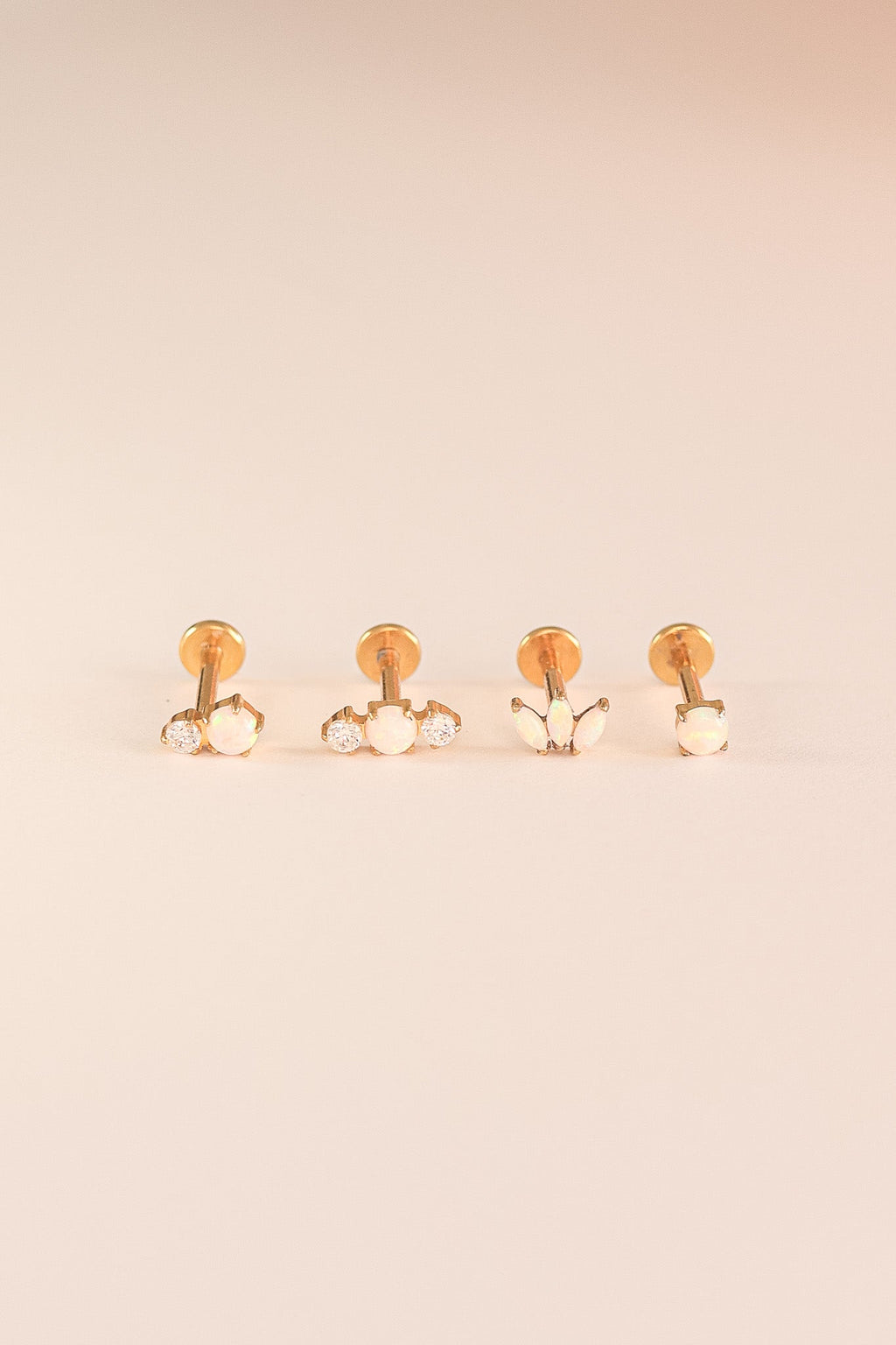 Opal Gem Flat Back Stud