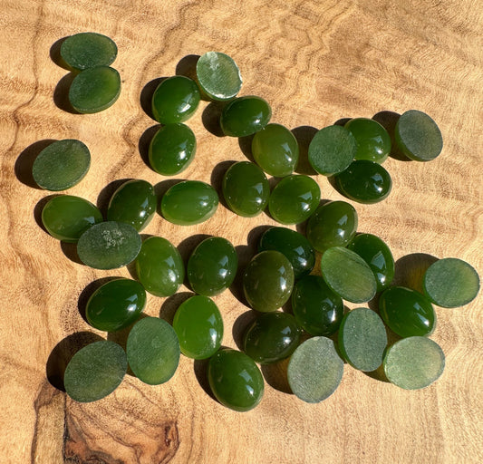 Canadian Jade Oval Cabochon - 7x9mm (individual or lot price)