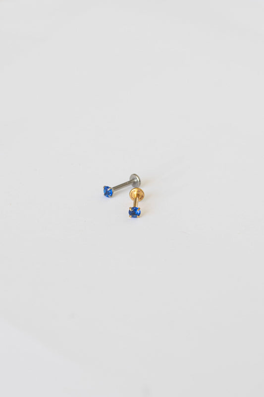 Crystal Flat Back Stud in Blue