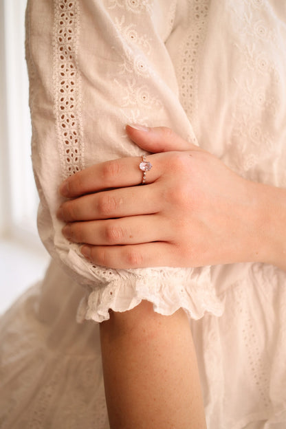 Rapunzel Ring in Lavender Quartz