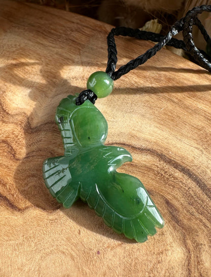 Jade Eagle Pendant - 33mm