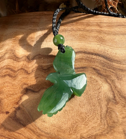 Jade Eagle Pendant - 33mm