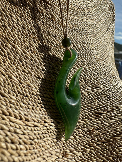 Jade Pendant, Fish Hook 48.5MM