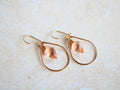 Arrow Hoop Earrings -  Rosé Quartz