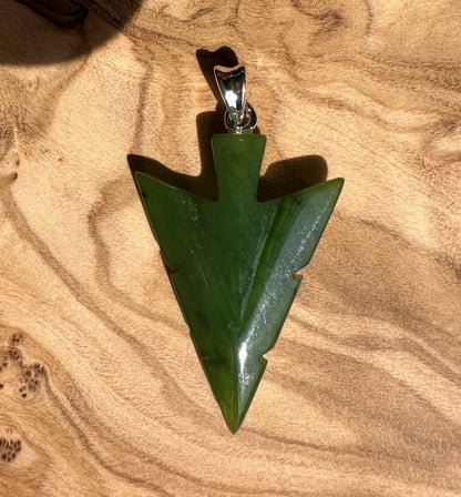 Canadian Jade Arrow Pendant, 31mm