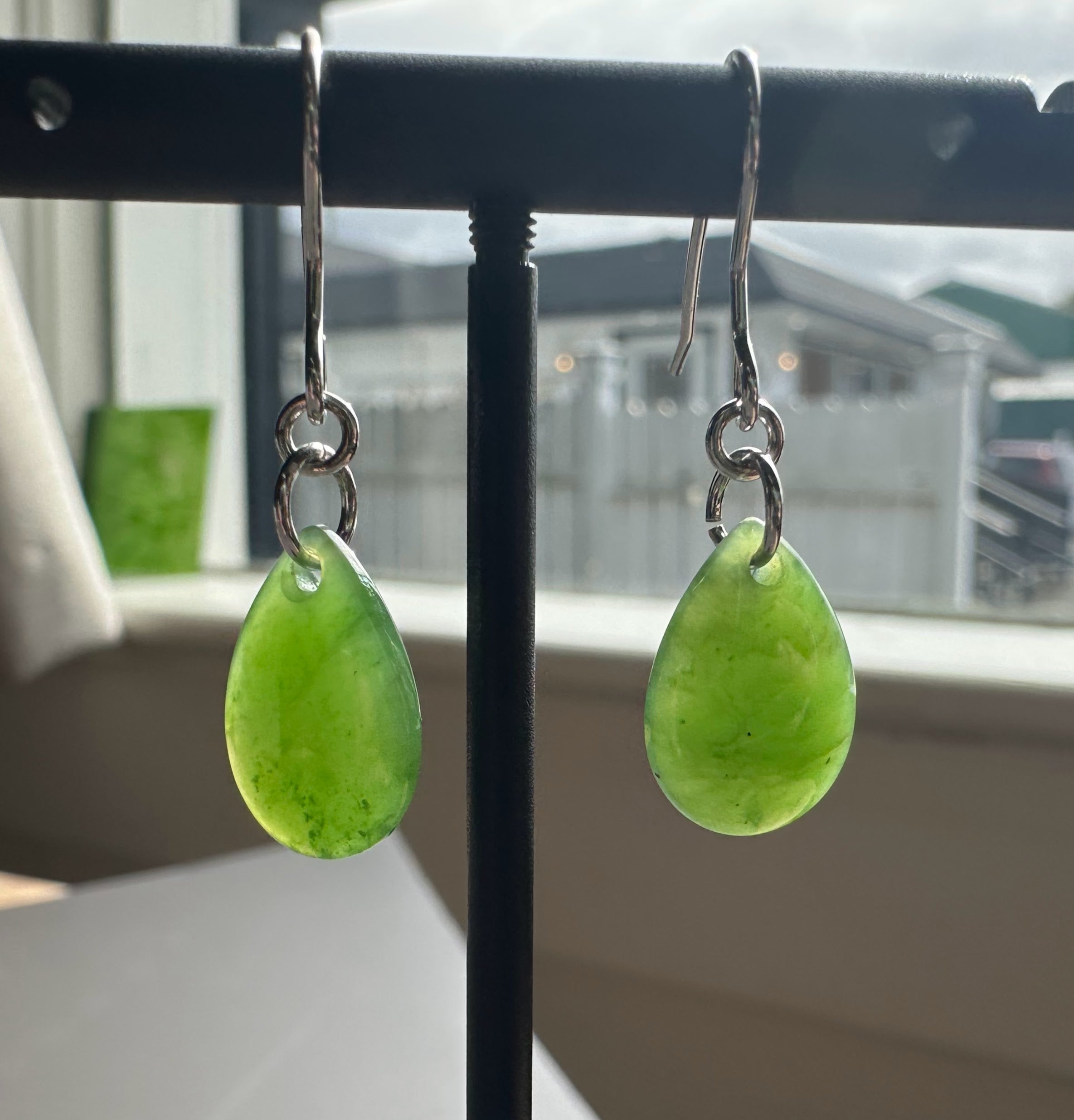 Canadian Jade Earrings, 10x14mm