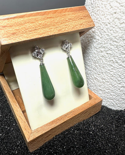 Silver Drop Studs - 32mm