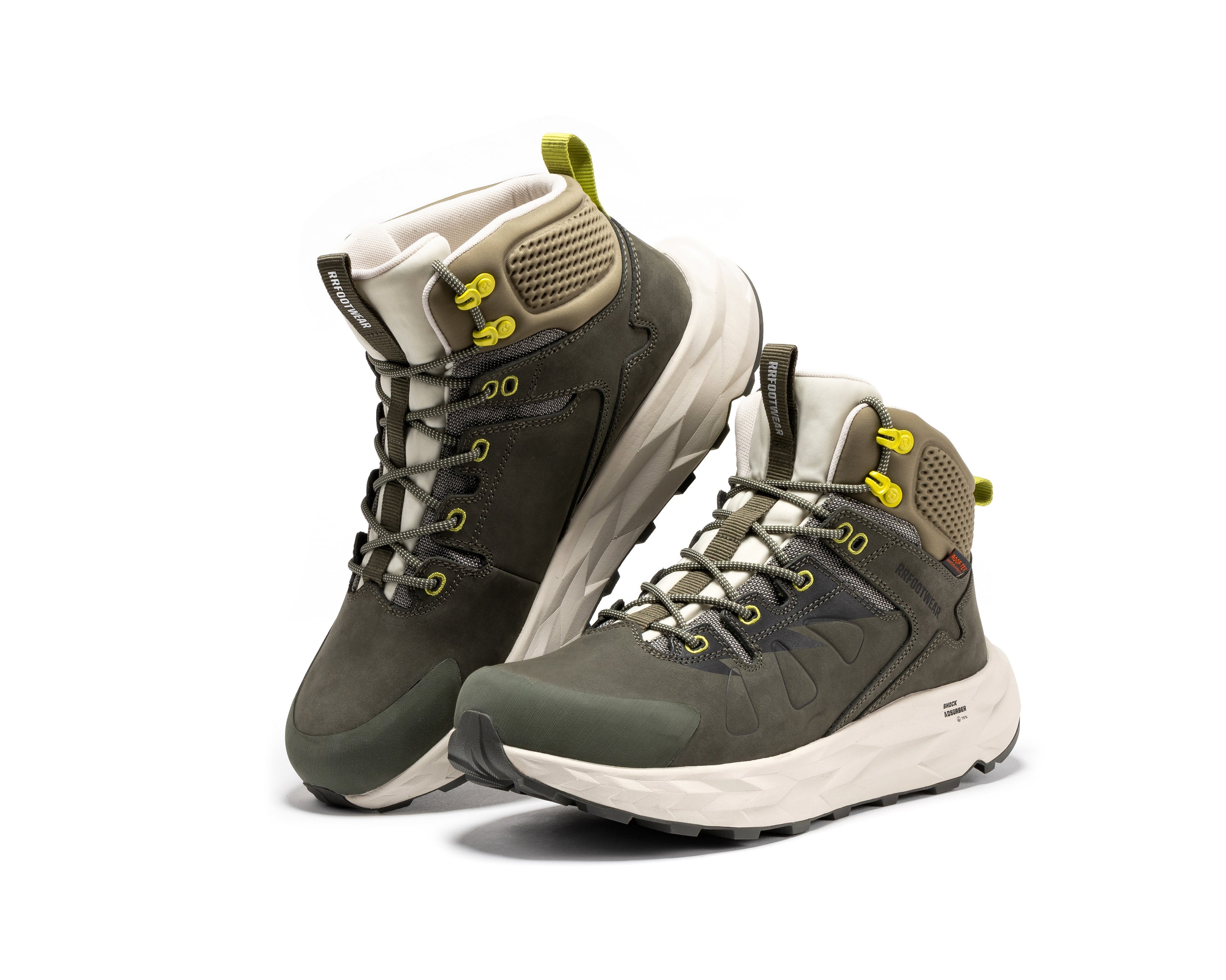 ROCKROOSTER Farmington Green 6 Inch Waterproof Hiking Boots with VIBRAM® Outsole  OC21033