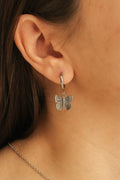 Butterfly Huggie Hoop