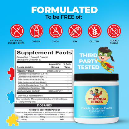 Probiotic Essentials Powder for Kids (20 Billion CFU)