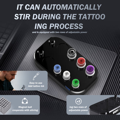 INKSOUL® TATTOO INK CUP MIXER 8 sites Aluminum alloy frame
