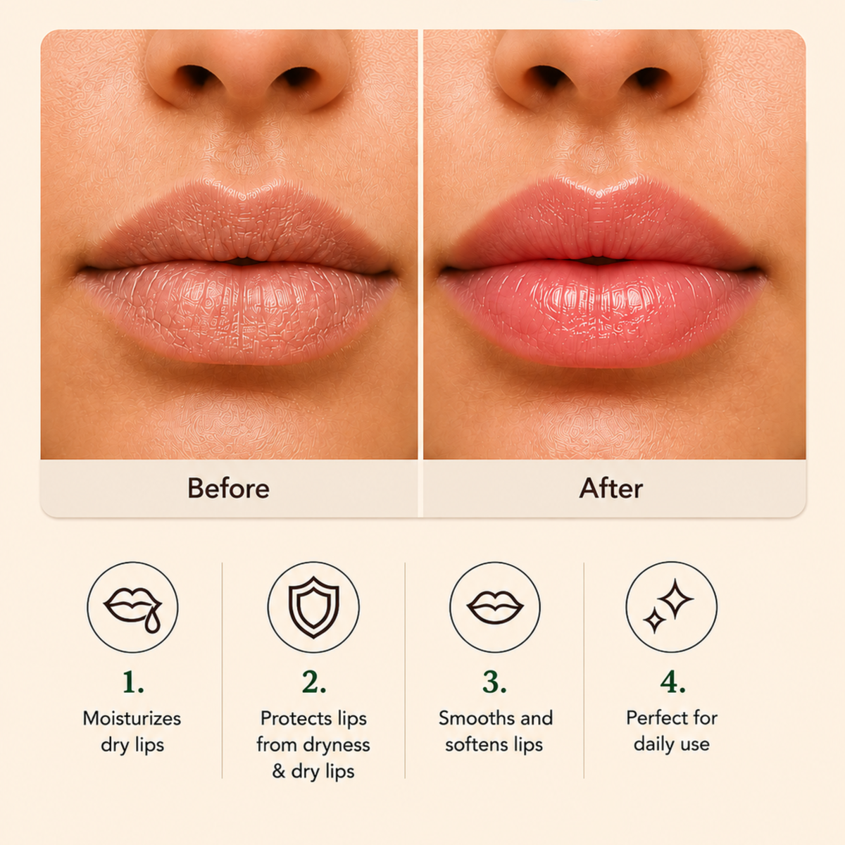 Vanilla Mint Lip Balm – Peppermint, Anise & Vanilla Moisturizing Lip Balm, Smooth Non-Greasy Lip Care, 0.15 oz