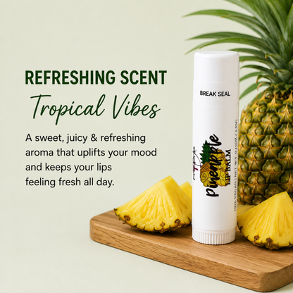 Pineapple Lip Balm – Sweet & Fruity Tropical Moisturizing Lip Balm, Smooth Non-Greasy Lip Care, 0.15 oz