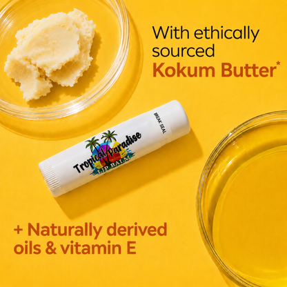 Tropical Paradise Lip Balm – Exotic Tropical Fruit Moisturizing Lip Balm, Pineapple, Coconut, Mango & More, 0.15 oz