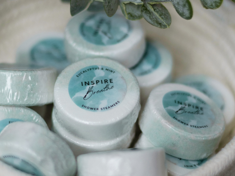 EvolutionUSA Inspire Breathe Shower Steamers – 15 Mint & Eucalyptus Shower Steamers for Women & Men, Vapor Shower Tablets, Self Care Shower Bombs, Lush Gift Mothers Day, Easter, Birthday, Valentines