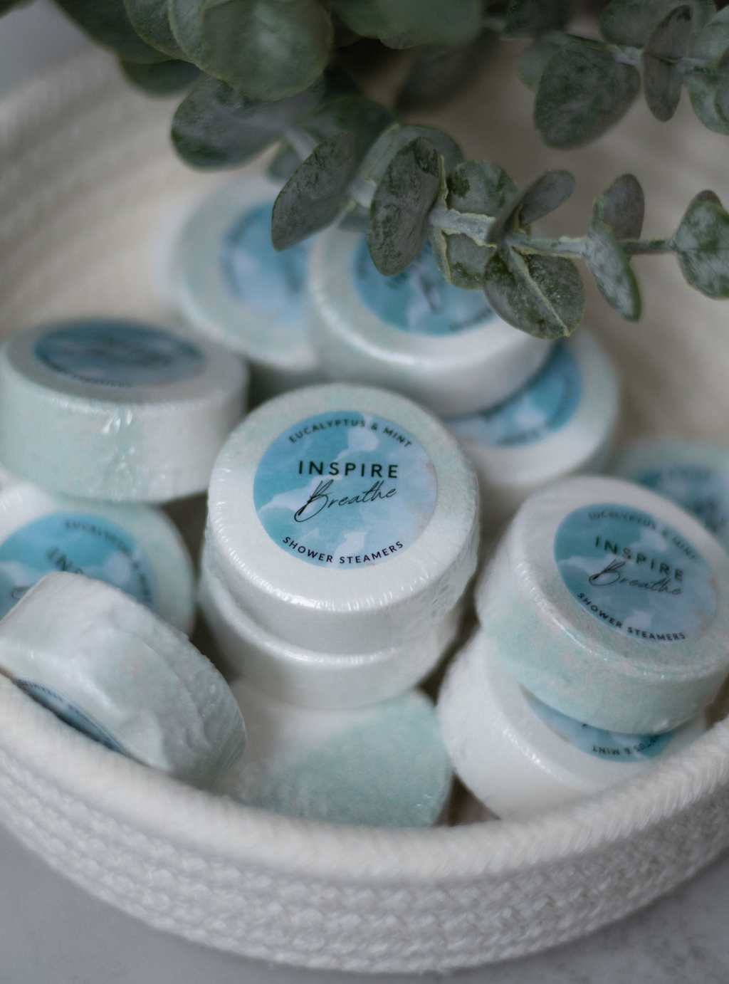 EvolutionUSA Inspire Breathe Shower Steamers – 15 Mint & Eucalyptus Shower Steamers for Women & Men, Vapor Shower Tablets, Self Care Shower Bombs, Lush Gift Mothers Day, Easter, Birthday, Valentines