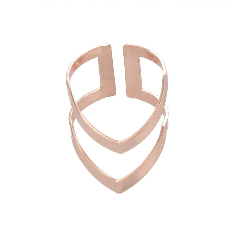 Adjustable Double V-Shape Women's Ring