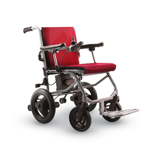KANO( Red) - Foldable Electric Wheelchair, Travel Size, User-Friendly