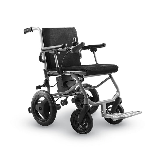 KANO (Black) -Foldable Electric Wheelchair, Travel Size, User-Friendly