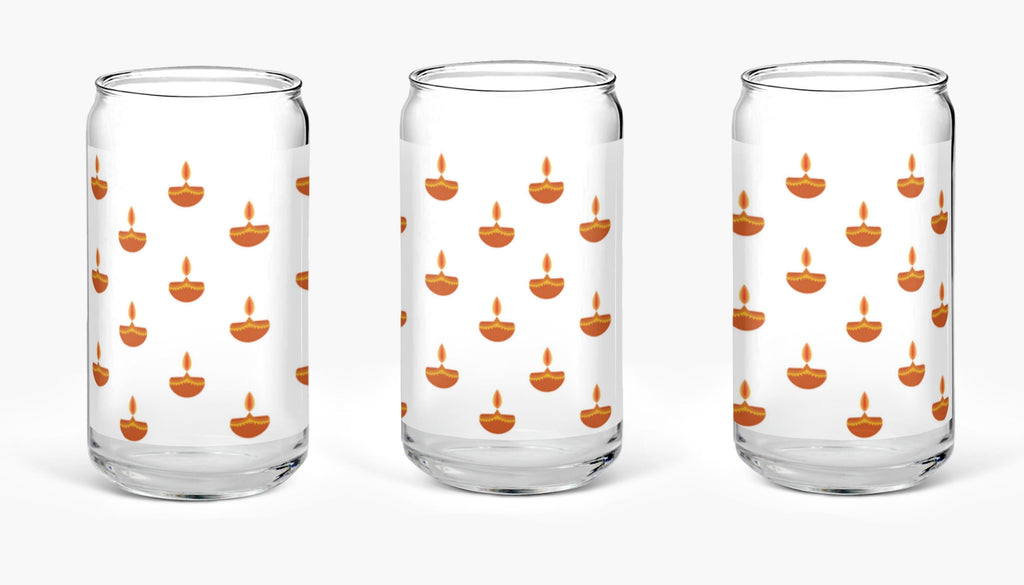 Diya Glass Tumbler – Glow Up Your Sips with Festive Charm