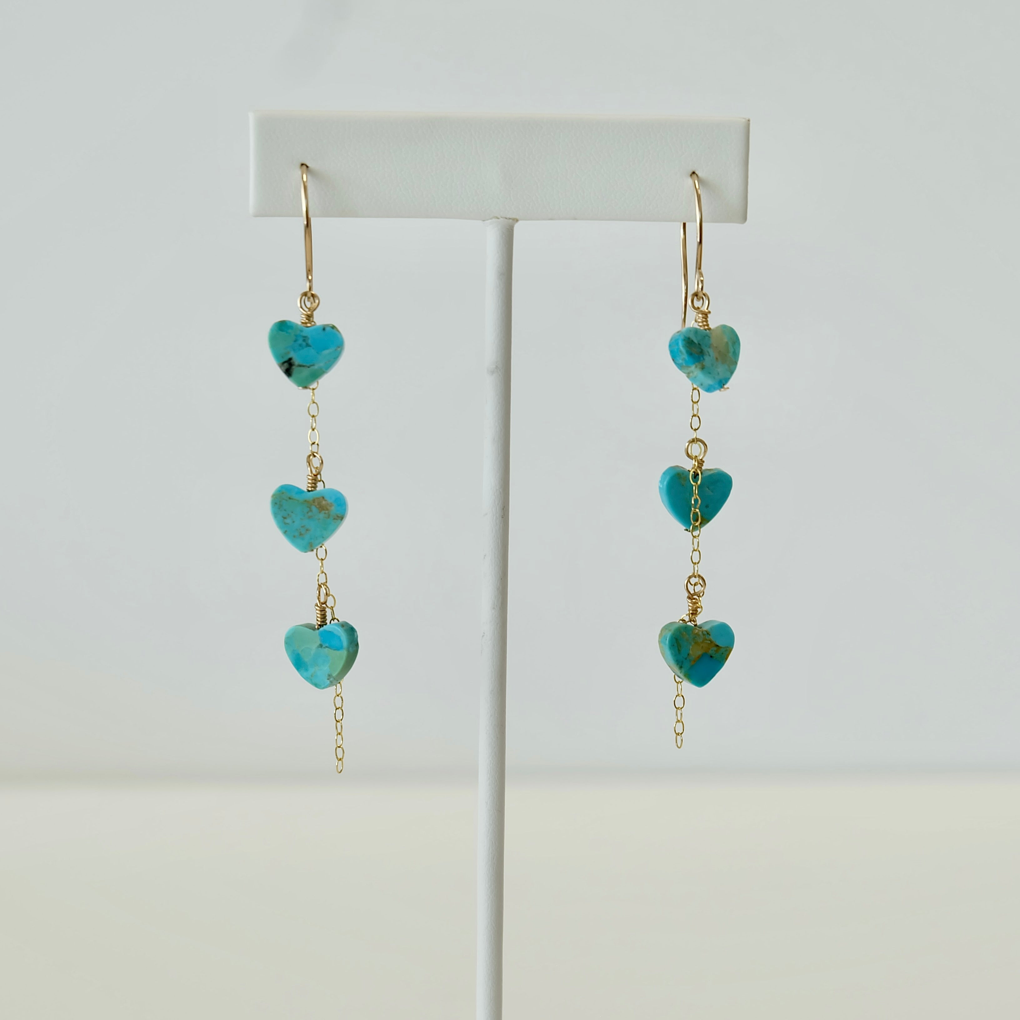 Turquoise Heart Earrings