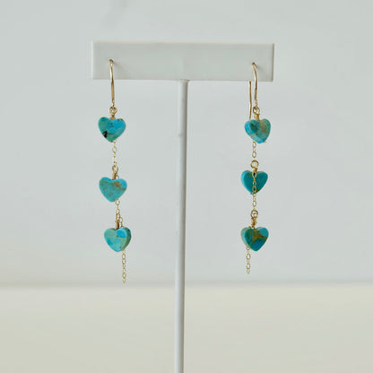 Turquoise Heart Earrings