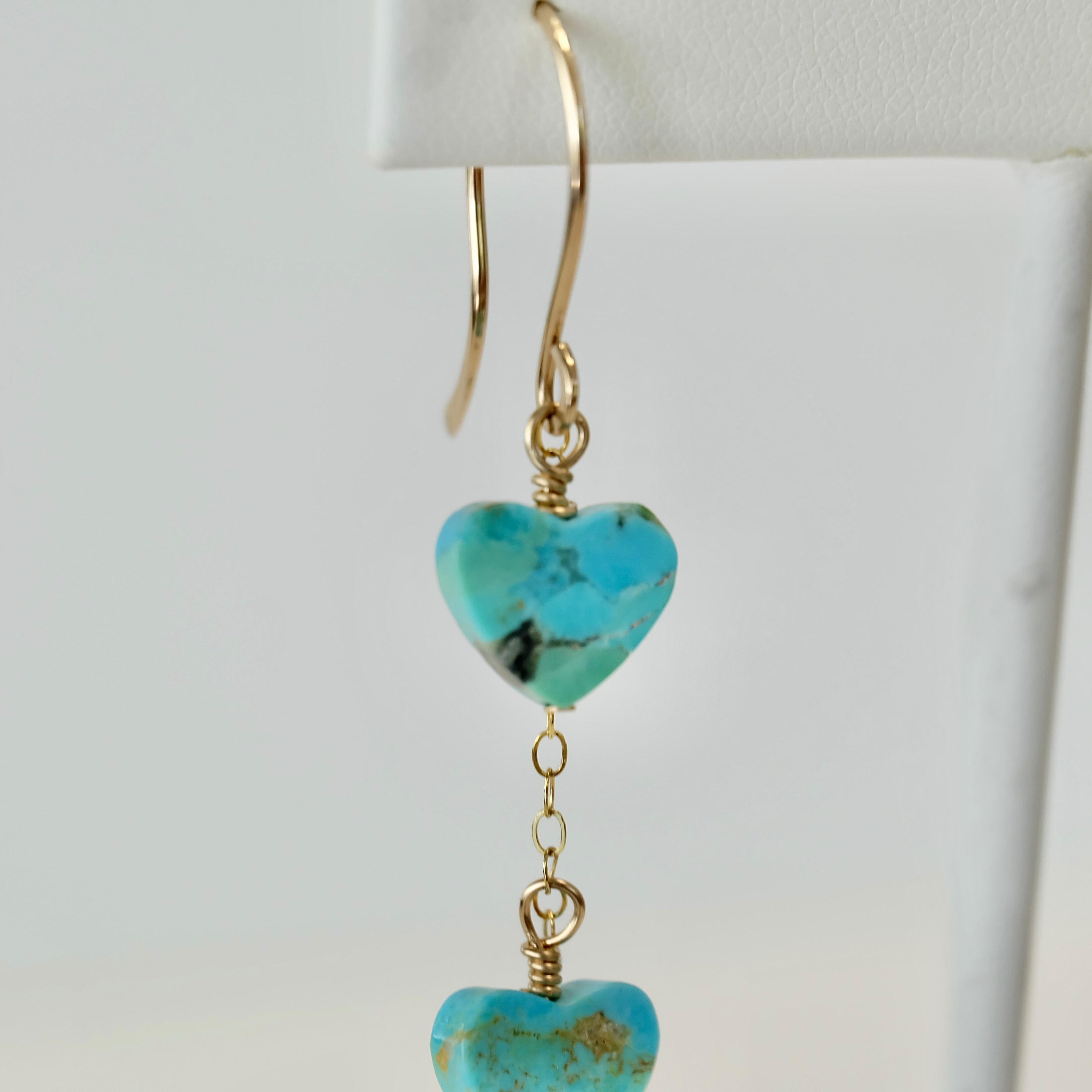 Turquoise Heart Earrings