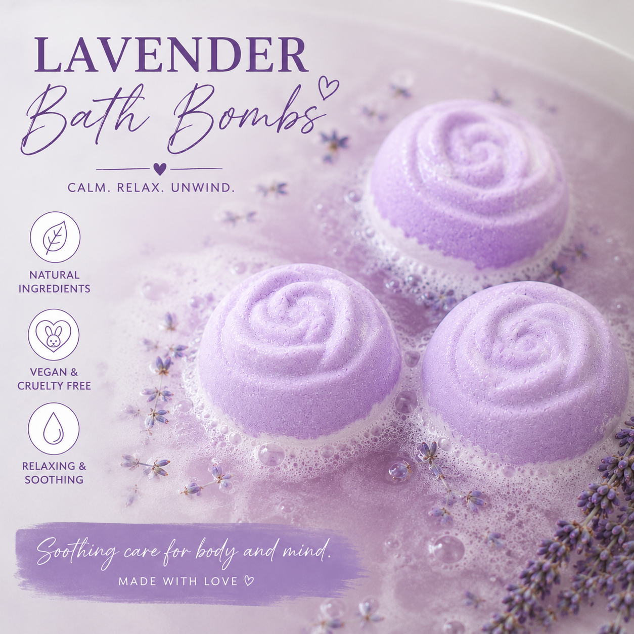 EvolutionUSA 12pc Lavender Dreams Bath Bombs for Women