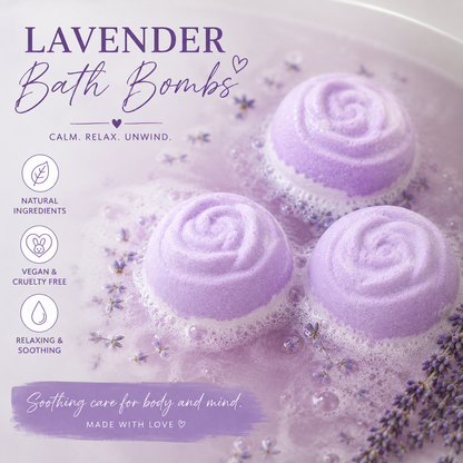 EvolutionUSA 12pc Lavender Dreams Bath Bombs for Women