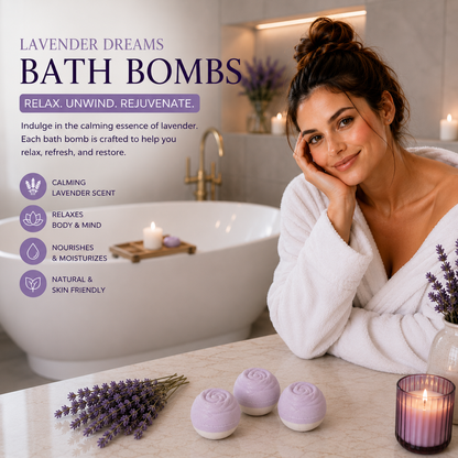 EvolutionUSA 12pc Lavender Dreams Bath Bombs for Women