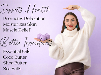 EvolutionUSA 12pc Lavender Dreams Bath Bombs for Women