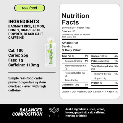 Lemon Power Snack with 113 mg of Caffeine 100 Kcal