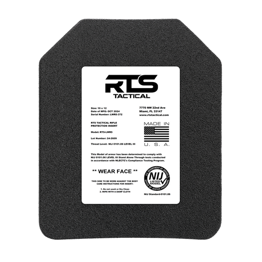 RTS Tactical LWR5 Rifle Special Threats NIJ 0101.06 Level III+ Insert - 10X12