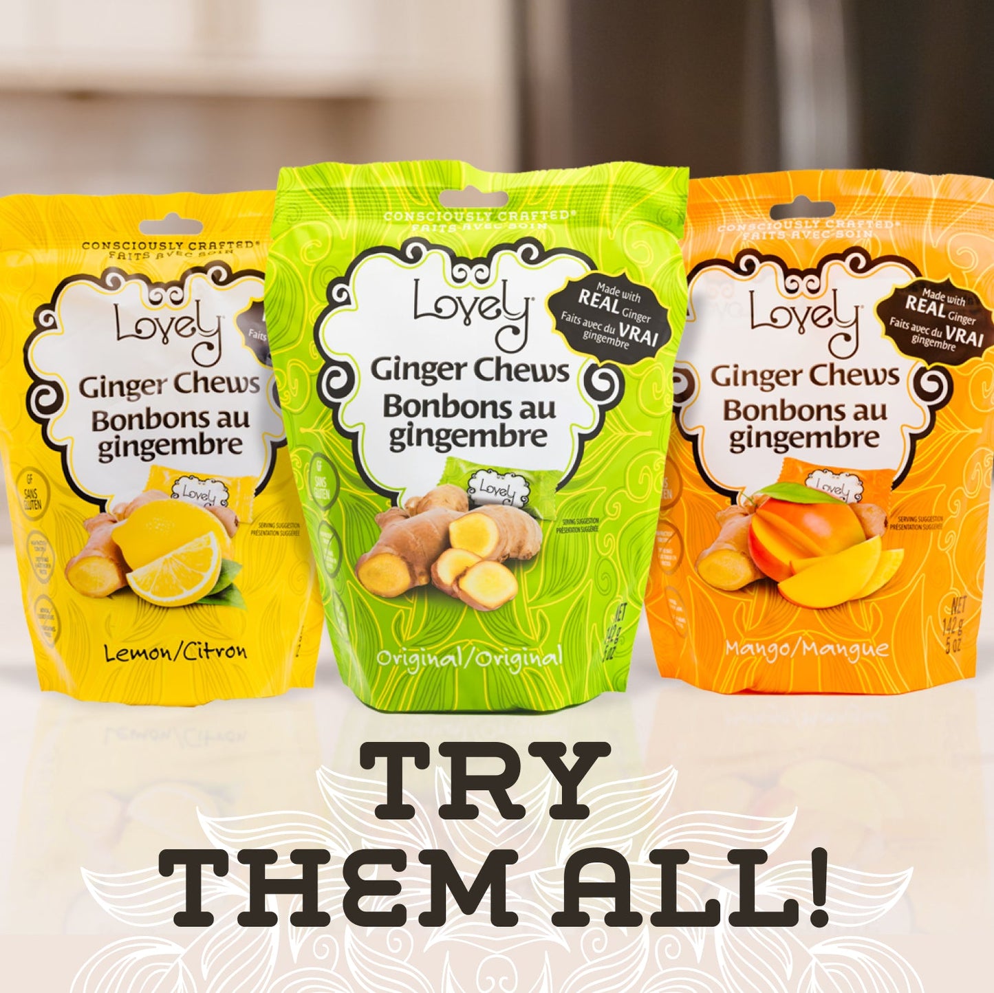 Lemon Ginger Chews