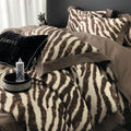 Luxury Zebra Print 120S Long-Staple Cotton Bedding Set | 3CARATS