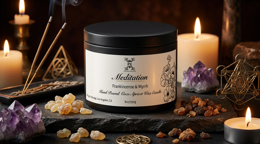 Meditation | Frankincense & Myrrh Luxury Aromatherapy Candle | 8oz