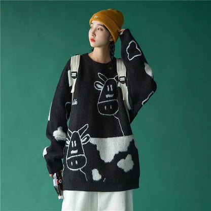 Loose Pullover Sweater for Casual Wear