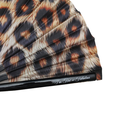 Leopard Print XL Hand Fan