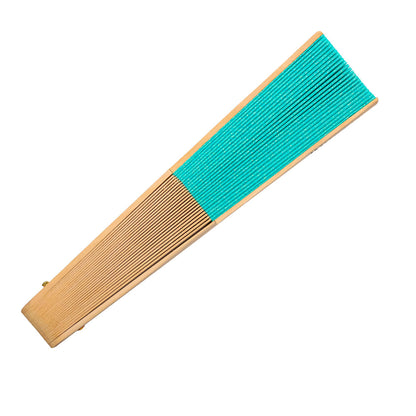 Aqua Sparkle Hand Fan